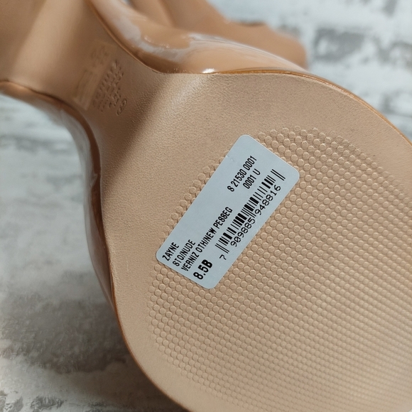 New Schutz Zayne New Pressego Tan Patent Leather Platform Mary Jane Pumps D143 - Picture 9 of 11